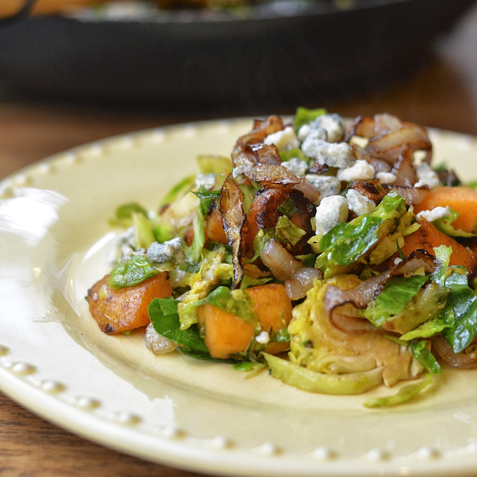 Pan Roasted Brussels Sprouts with Butternut Squash Virtually Homemade