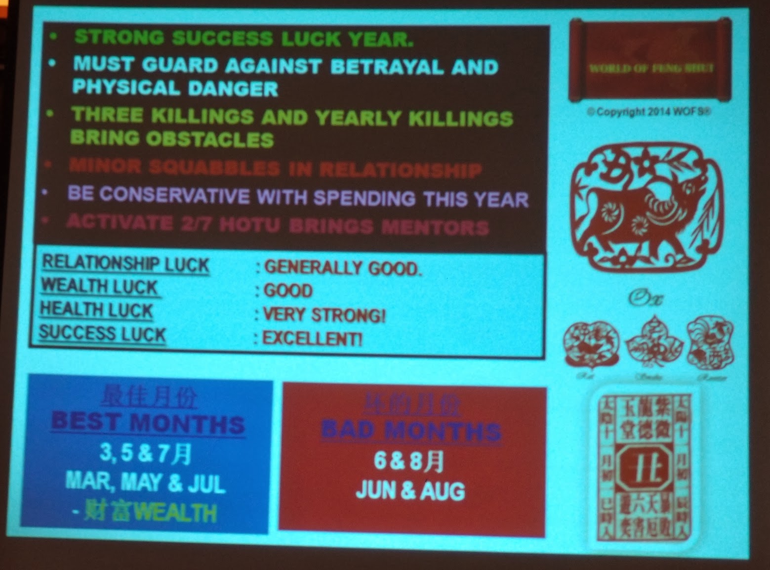 Xing Fu FENG SHUI UPDATE 2014 OX