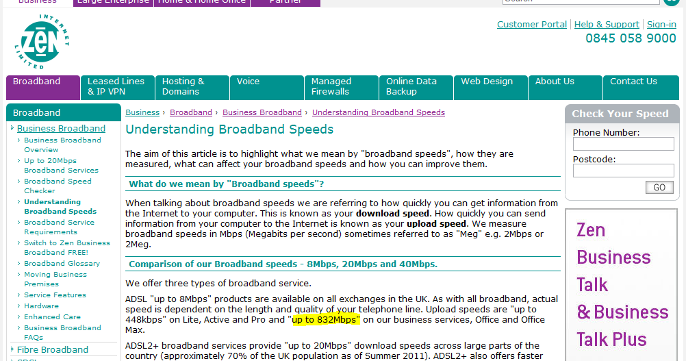 More random thoughts... Zen Offers 832Mbps ADSL Upload Option