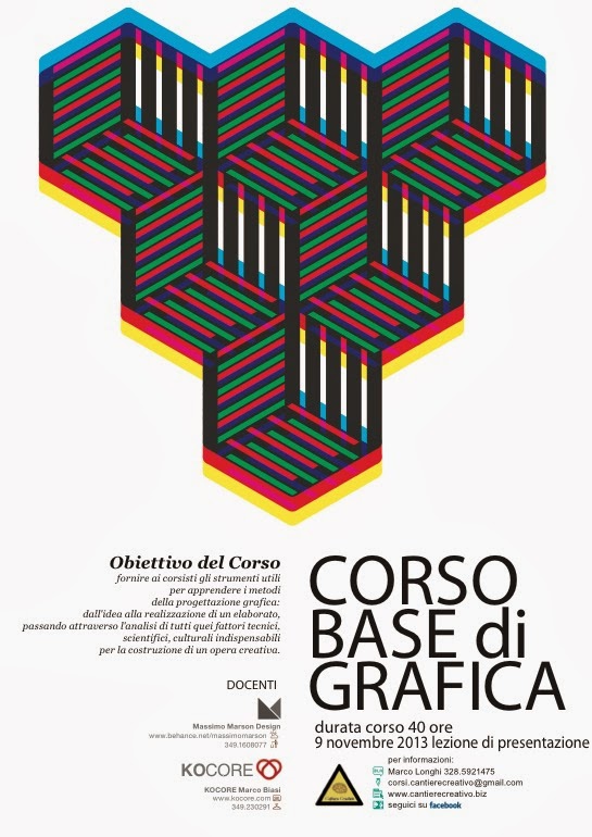 9 novembre lezione di presentazione Corso base di Grafica