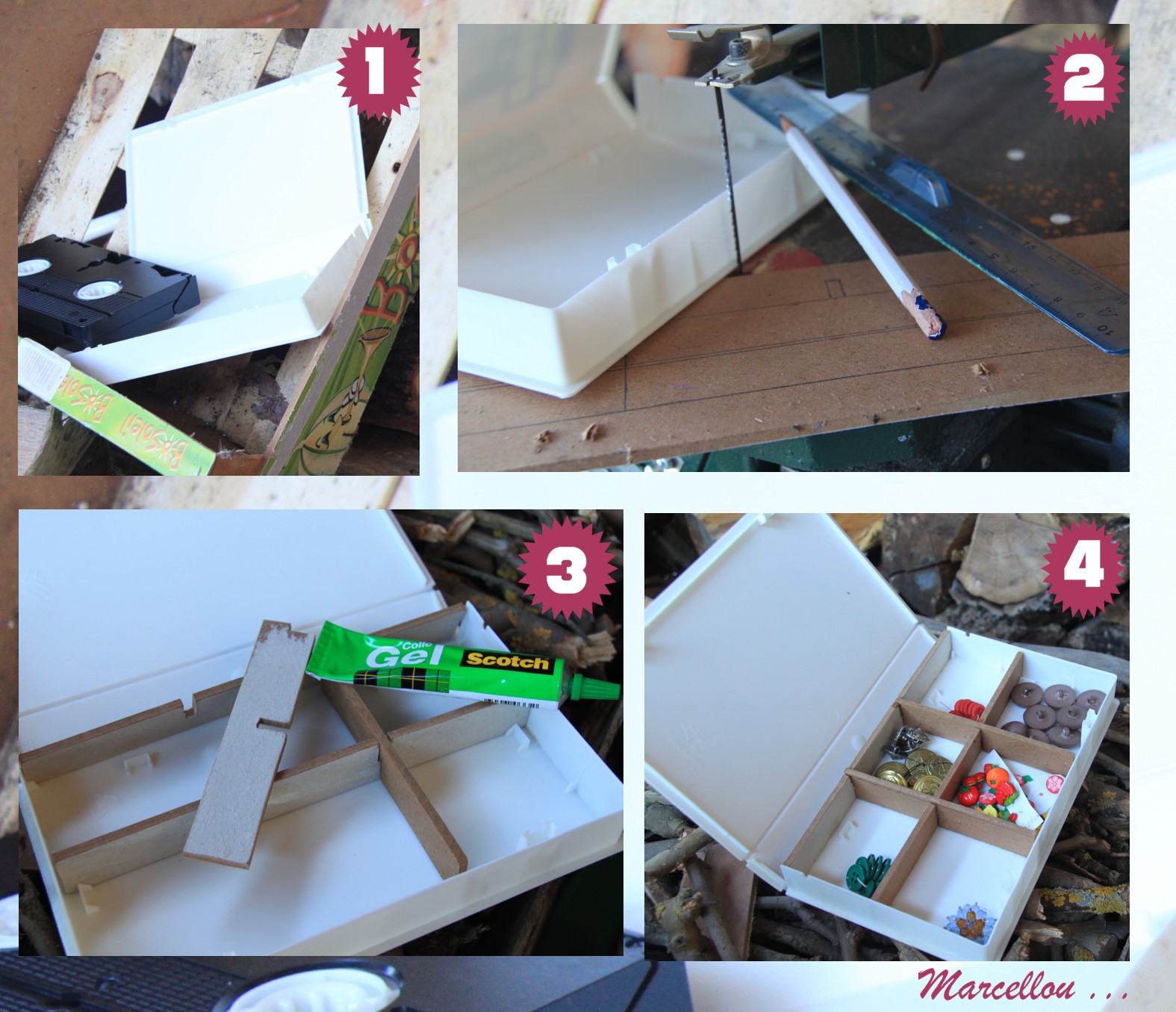 ATELIER DE MARCELLOU ReCYclaGe K7 VHS 1 Boîtier