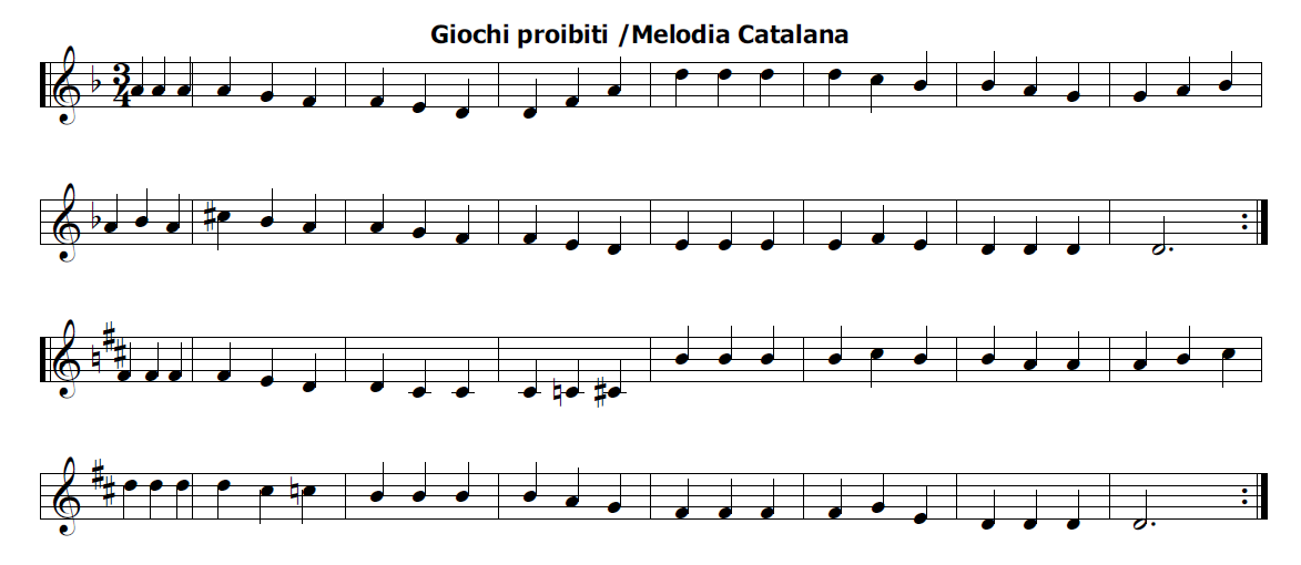 Musica E Spartiti Gratis Per Flauto Dolce Giochi Proibiti