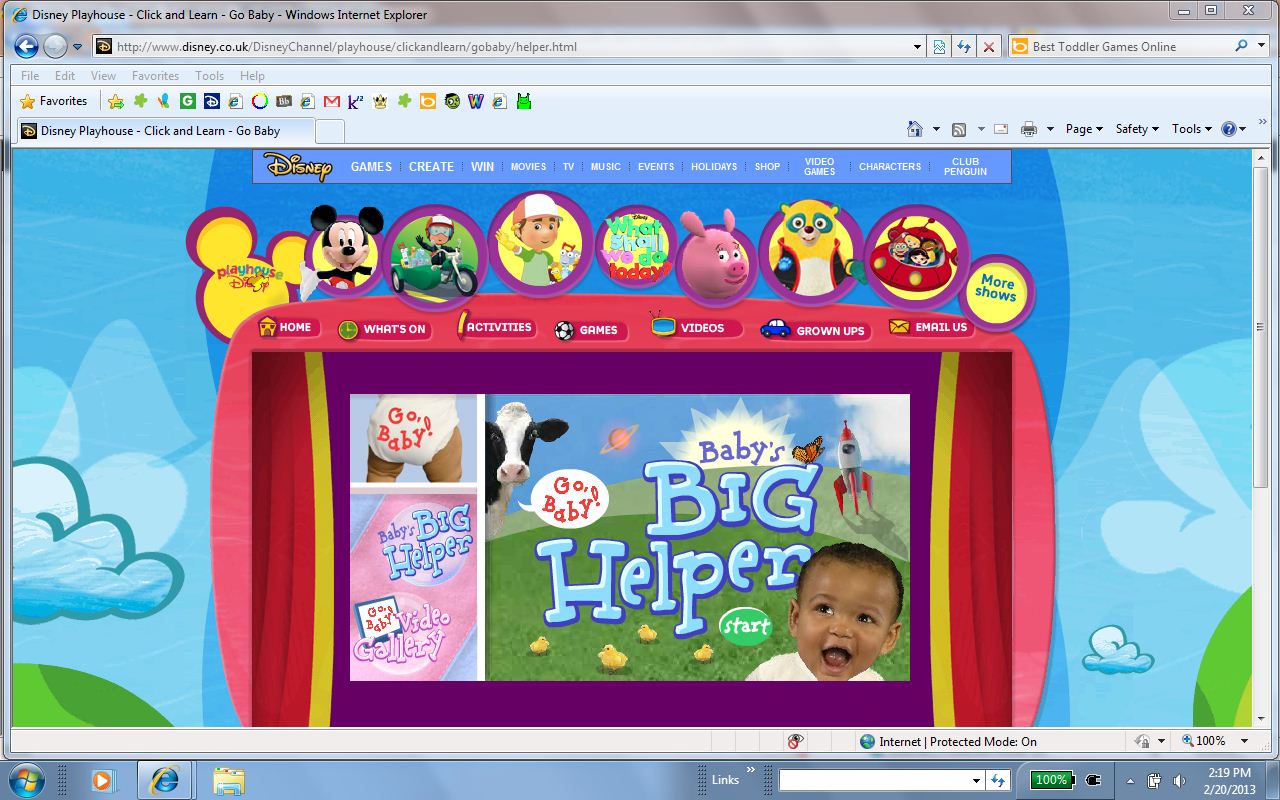 Playhouse disney games for kids