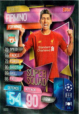 Ligue des Champions 18//19 Carte ss8-Roberto Firmino-Super Striker