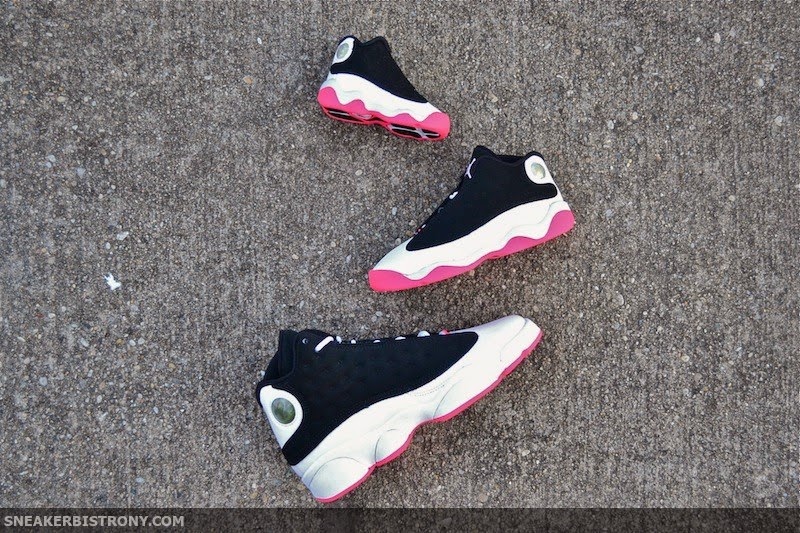 retro 13 jordans pink and white