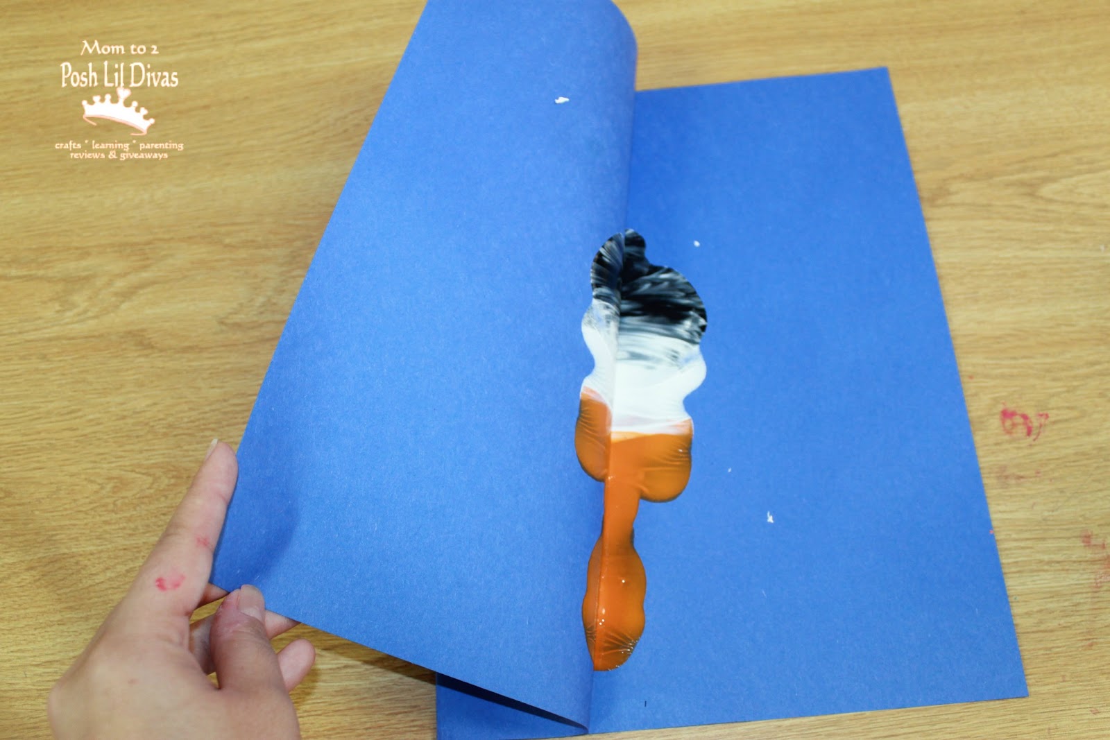 3. Close paper and press/spread with hands.