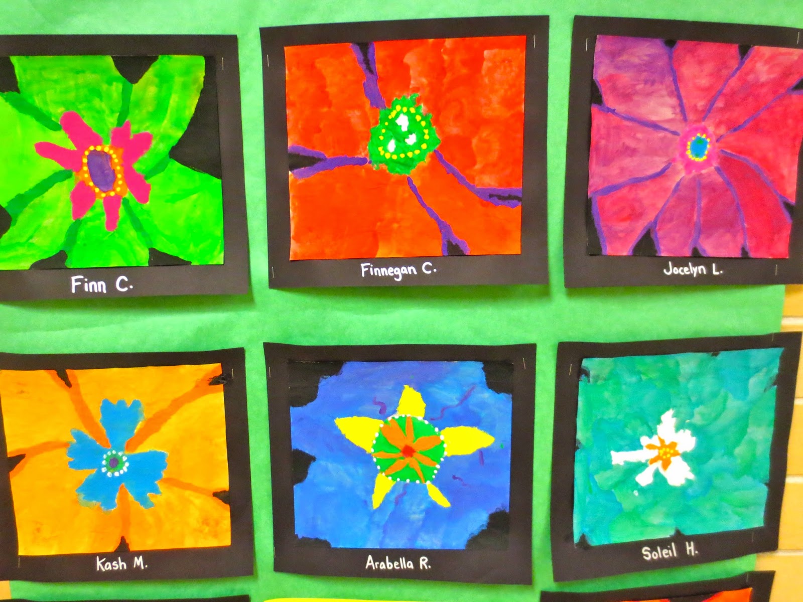 elementary paintings flower grade georgia zilker class keeffe second