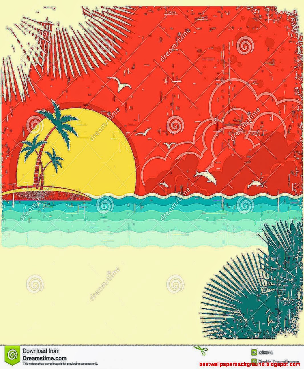 Vintage Nature Tropical Seascape Background Royalty Free Stock Vintage Nature Tropical Seascape Background Royalty Free Stock