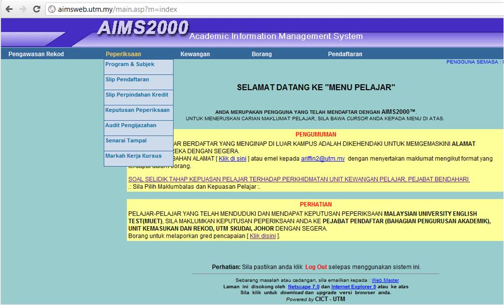 Nota Untuk Aku   Cek Keputusan Peperiksaan & Jadual Bagi Semester