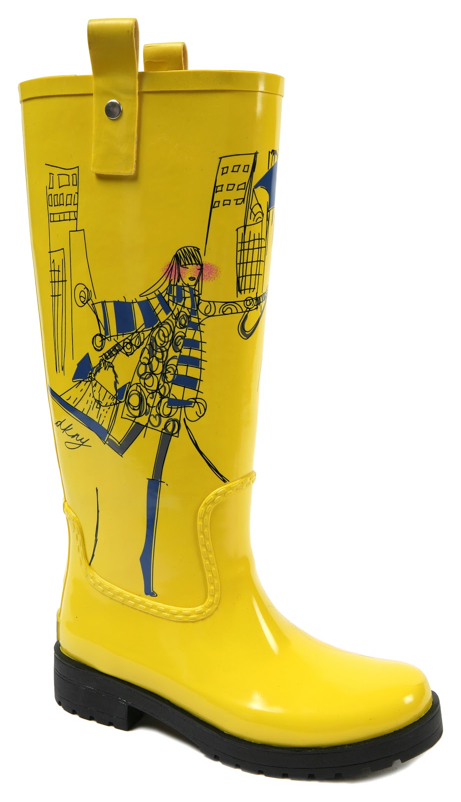 donna karan rain boots