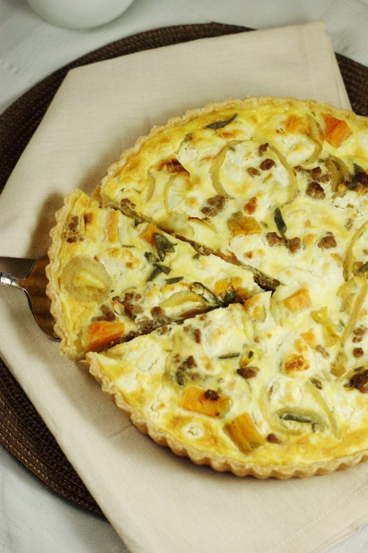 Roasted Sweet Potato & Sausage Quiche {The Best Quiche EVER} The