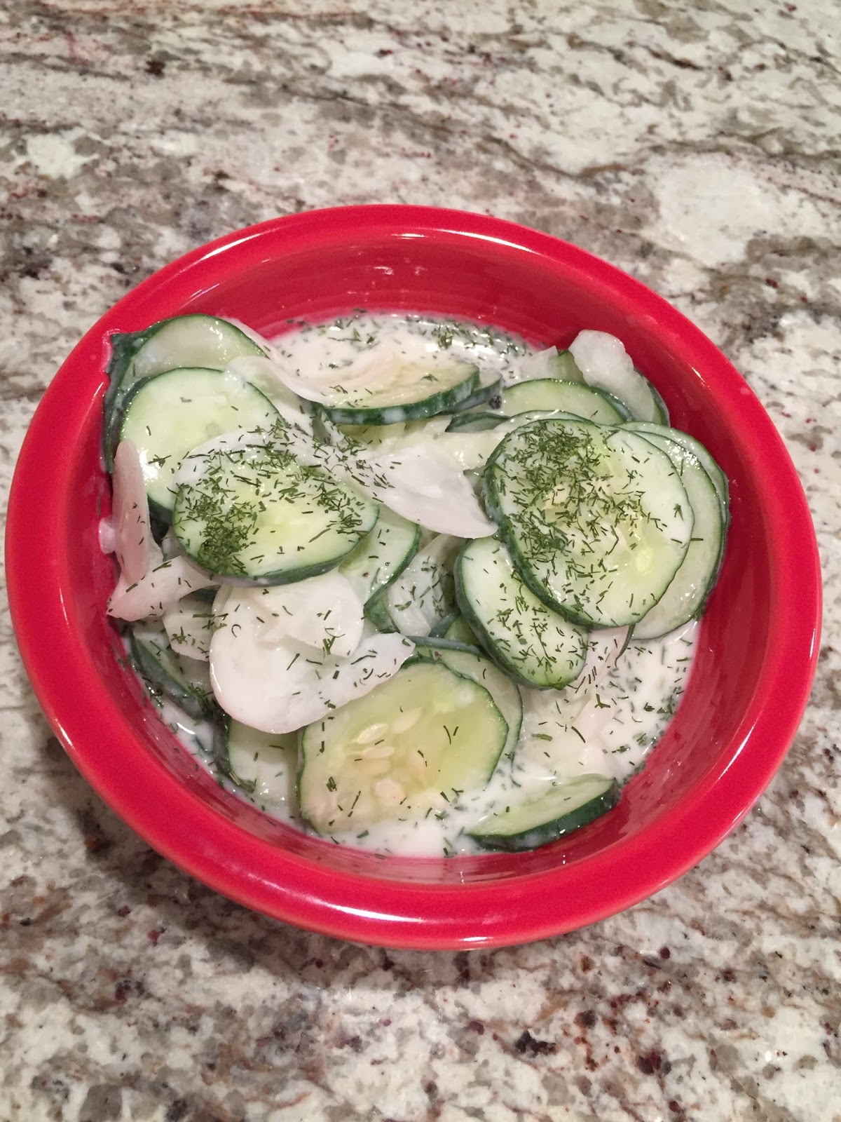Hot Dinner Happy Home Hungarian Sour Cream Cucumber Salad
