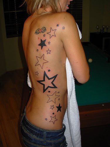 Side Tattoo of Star Design