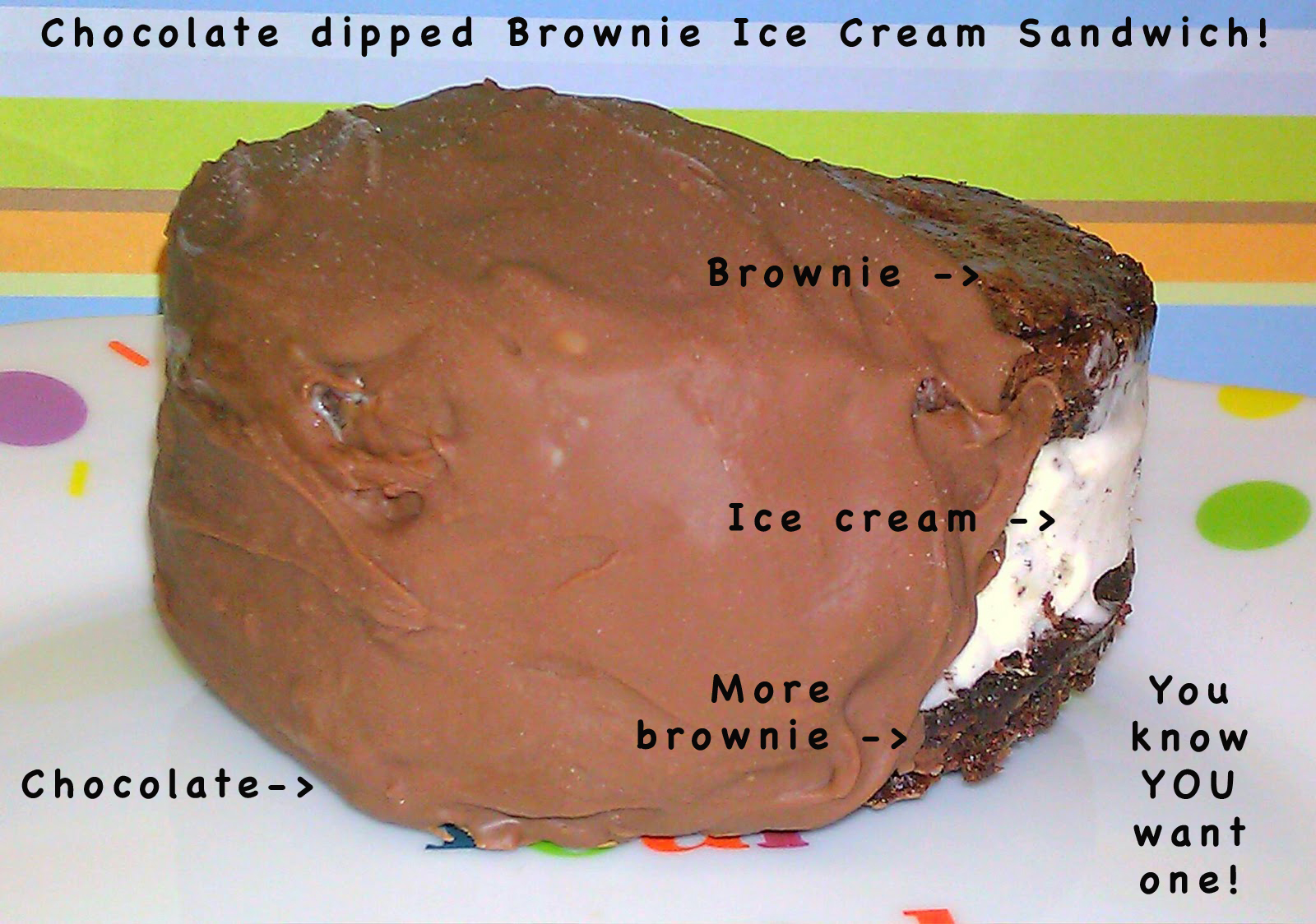 Deluxe Chocolate Dipped Brownie Ice cream Sandwich Recipe A Sparkle