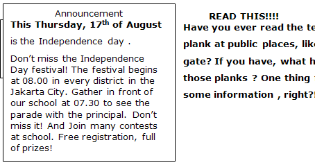 Learning English Announcement Learning English Announcement