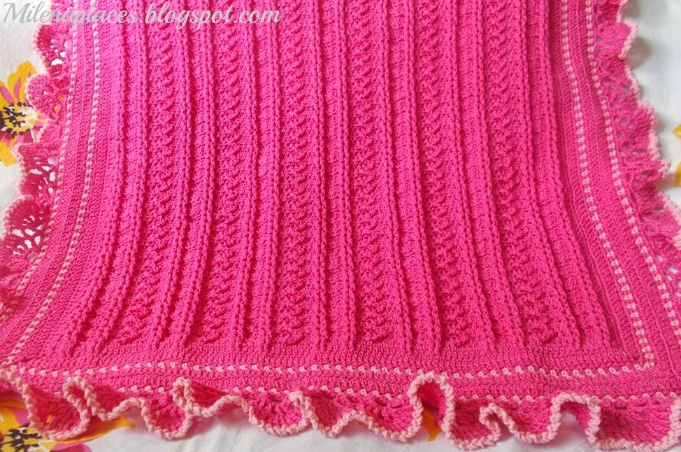 My places Candy mayflower baby blanket, updated