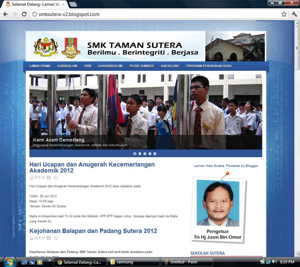 Selamat Datang~Laman Web Rasmi SMK Taman Sutera, JB.