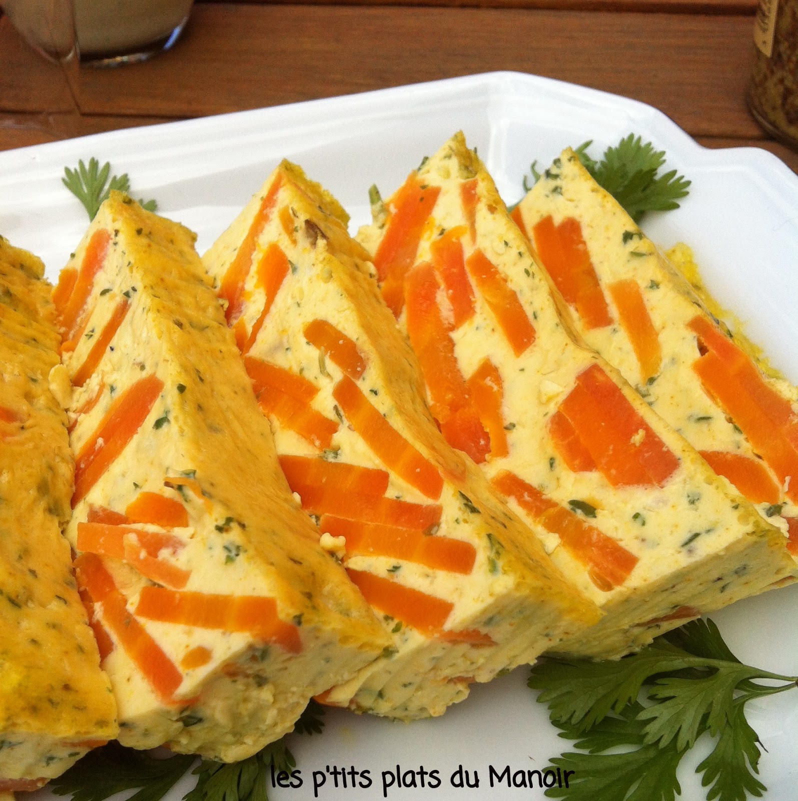Les p'tits plats du Manoir Terrine de carottes à la crème et au cumin