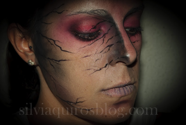Maquillaje Halloween 2: Maligno Venas, Halloween Make-up 2: Evil veins, efectos especiales, special effects, Silvia Quirós