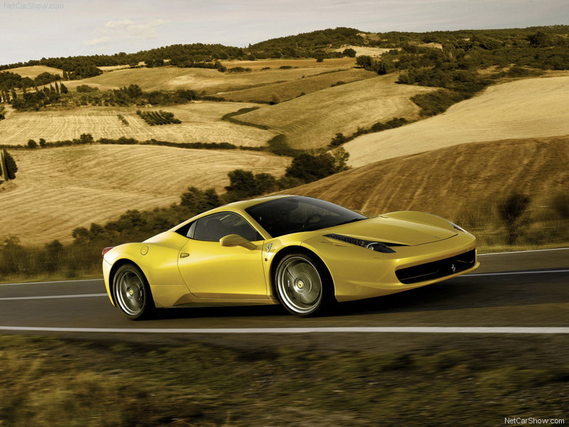 Yellow Ferrari 458 italia Wallpaper