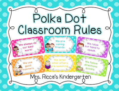 https://www.teacherspayteachers.com/Product/Polka-Dot-Classroom-Rules-Editable-565596