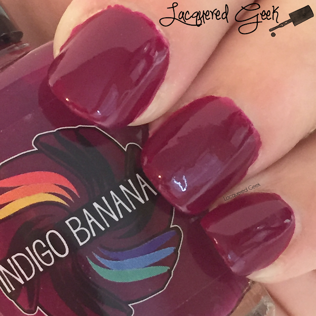 Indigo Bananas Dark Side of Maroon nail polish swatch and review