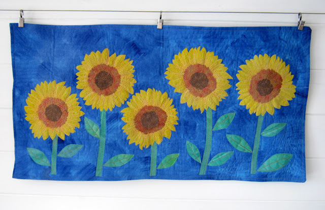 sunflowers art quilt patterns for sale
