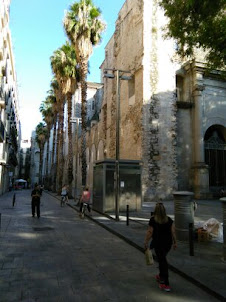 Hospital Street in Raval District of Barcelona.