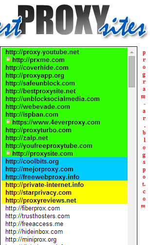 The Unblock Websites Proxy Program 100