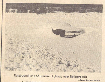Bellport,Sunrise Hwy Blizzard of 78
