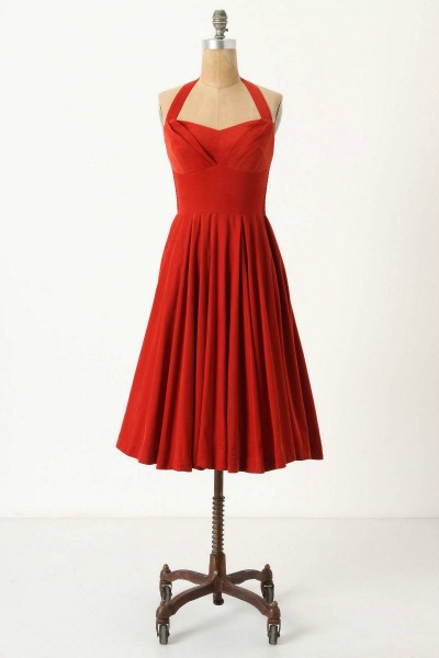 Rodna Halter Dress from Anthropologie I love the contoured halter strap and