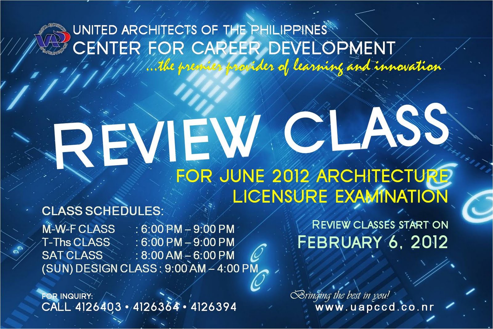 June 2012 Architecture Board Exam Review Classes Architecture Review