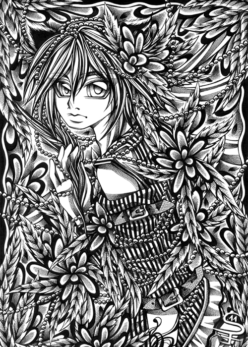 22-Organic-Sandra-Filipova-DarkSena-Manga-Black-and-White-and-Colour-Detailed-Drawings-www-designstack-co