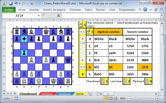 Free Chess Game In Excel