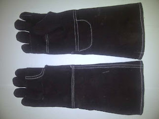 Black Split Gloves 16"