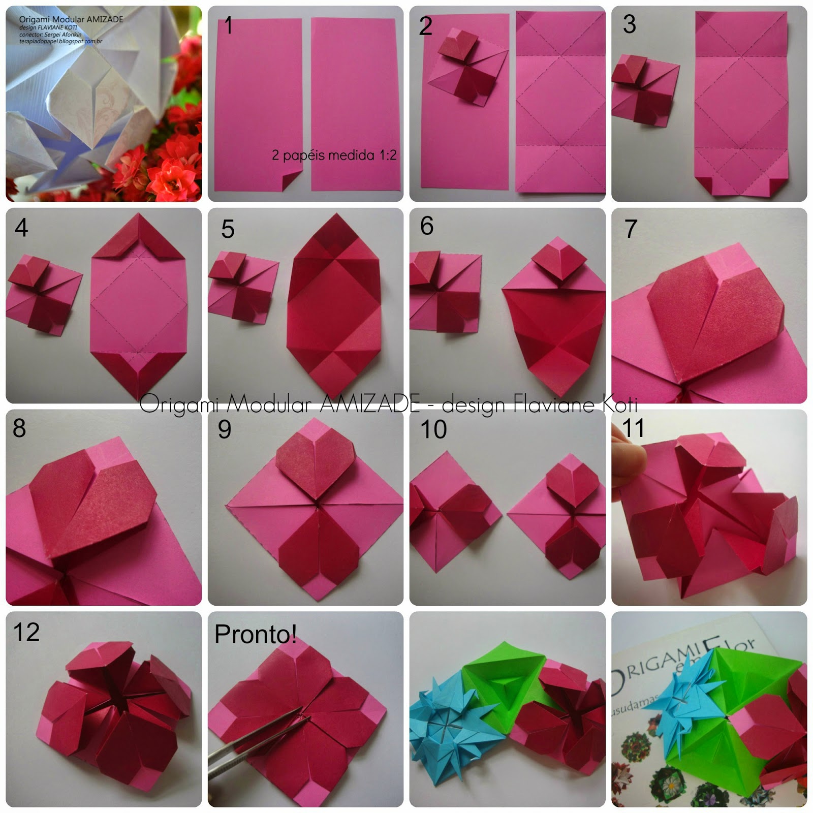 ORIGAMI MODULAR AMIZADE design Flaviane Koti