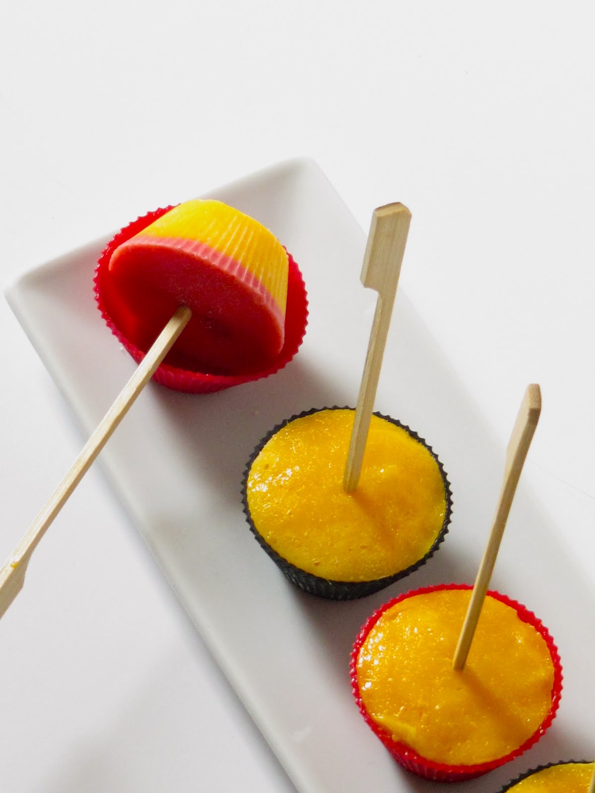 Plateful Popsicles — juicy frozen fruits on a stick — a taste of summer