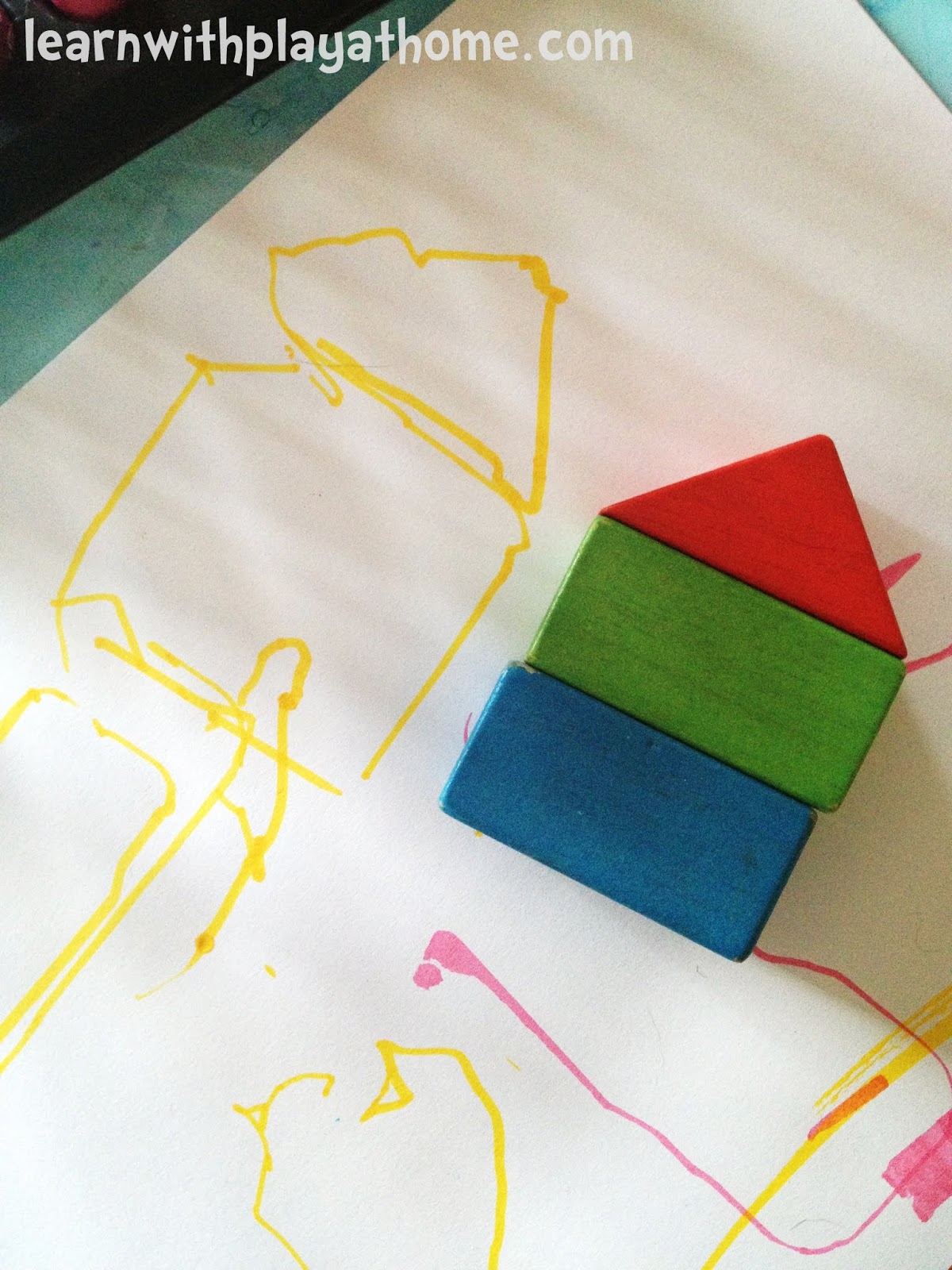 Learn with Play at Home Invitation to Draw with Blocks