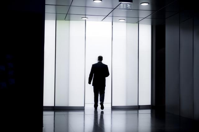 Man Leaving