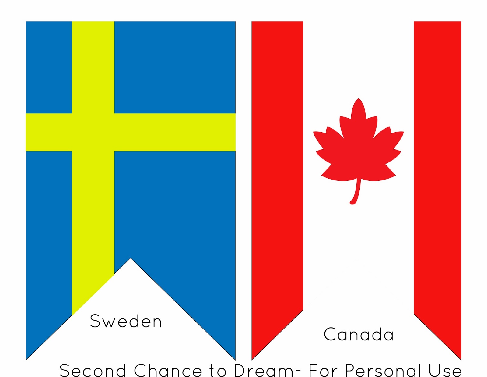Printable Olympic Flag Banner Second Chance To Dream