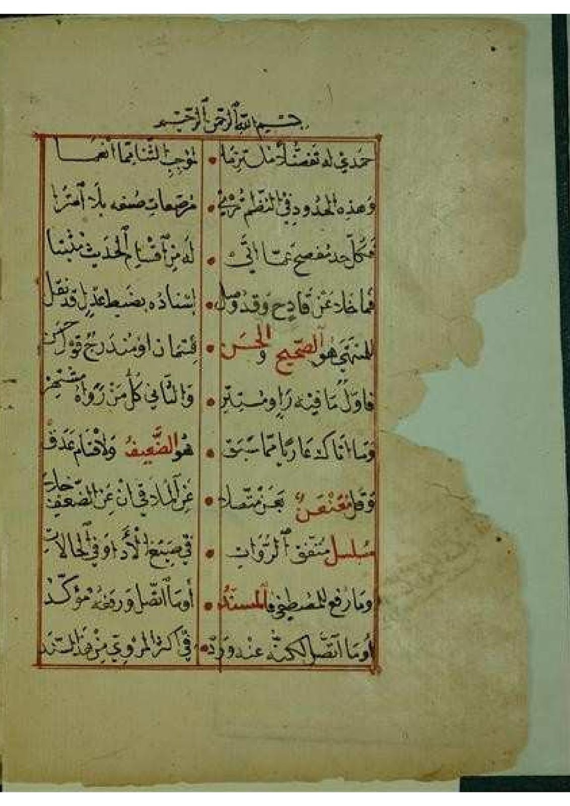 مخطوطة: ظم إتحاف الطالب الحثيث بمعرفة أقسام الحديث ونصيحة الظمآن بظاءات القرآن. _C5CACDC7DD20C7E1D8C7E1C820C7E1CDCBEDCB20C8E3DAD1DDC920C7DED3C7E320C7E1CDCFEDCB2E706466_