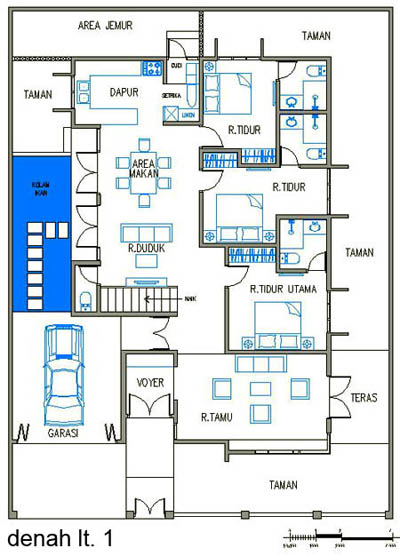 NEW DENAH RUMAH MEMANJANG KE BELAKANG