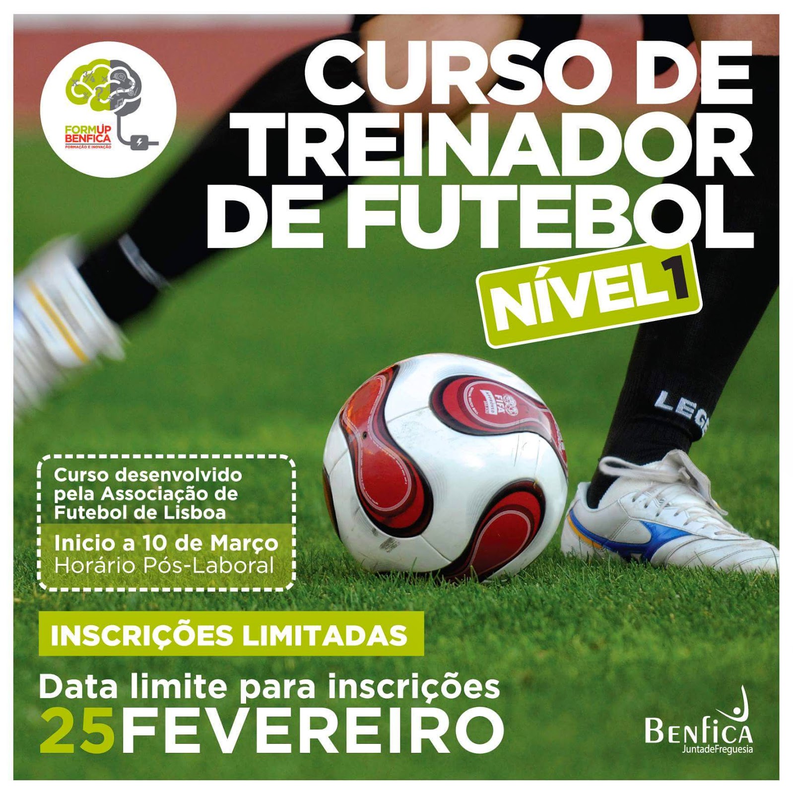 Curso Treinador de Futebol (inscrições até 25 de Fevereiro na Junta de  Benfica)