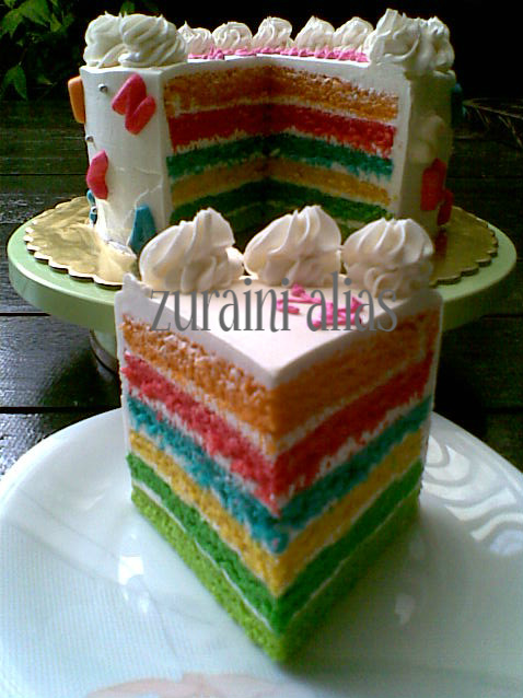 Semanis Gula Rainbow Cake