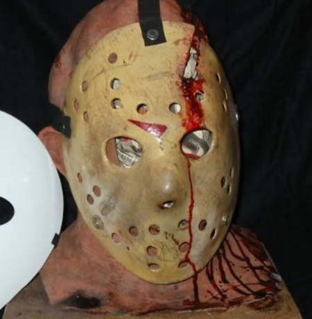Diehard Horror - Part 3-8 Jason Hockey mask stand progress