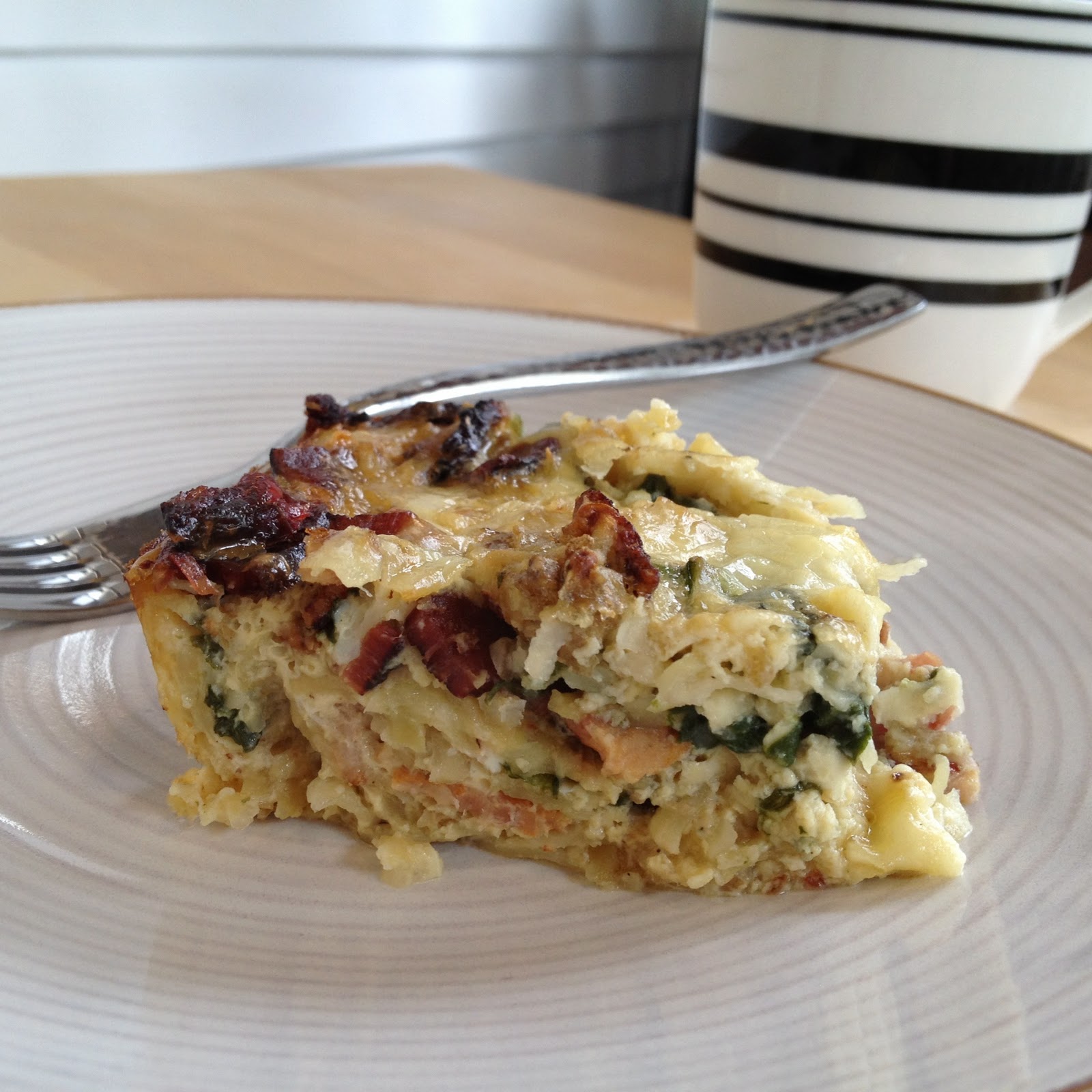 fontina bacon and spinach breakfast casserole greens & chocolate