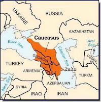 Oil rich Caucasus region map