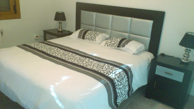 This is the now complete second guest bedroom. Black & silver themed, we are pleased with the result!
