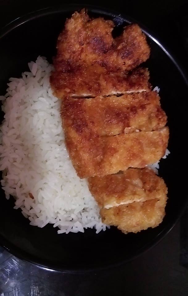Diong MaMa Chicken Cutlet Rice (Fast and Easy) Eggless batter