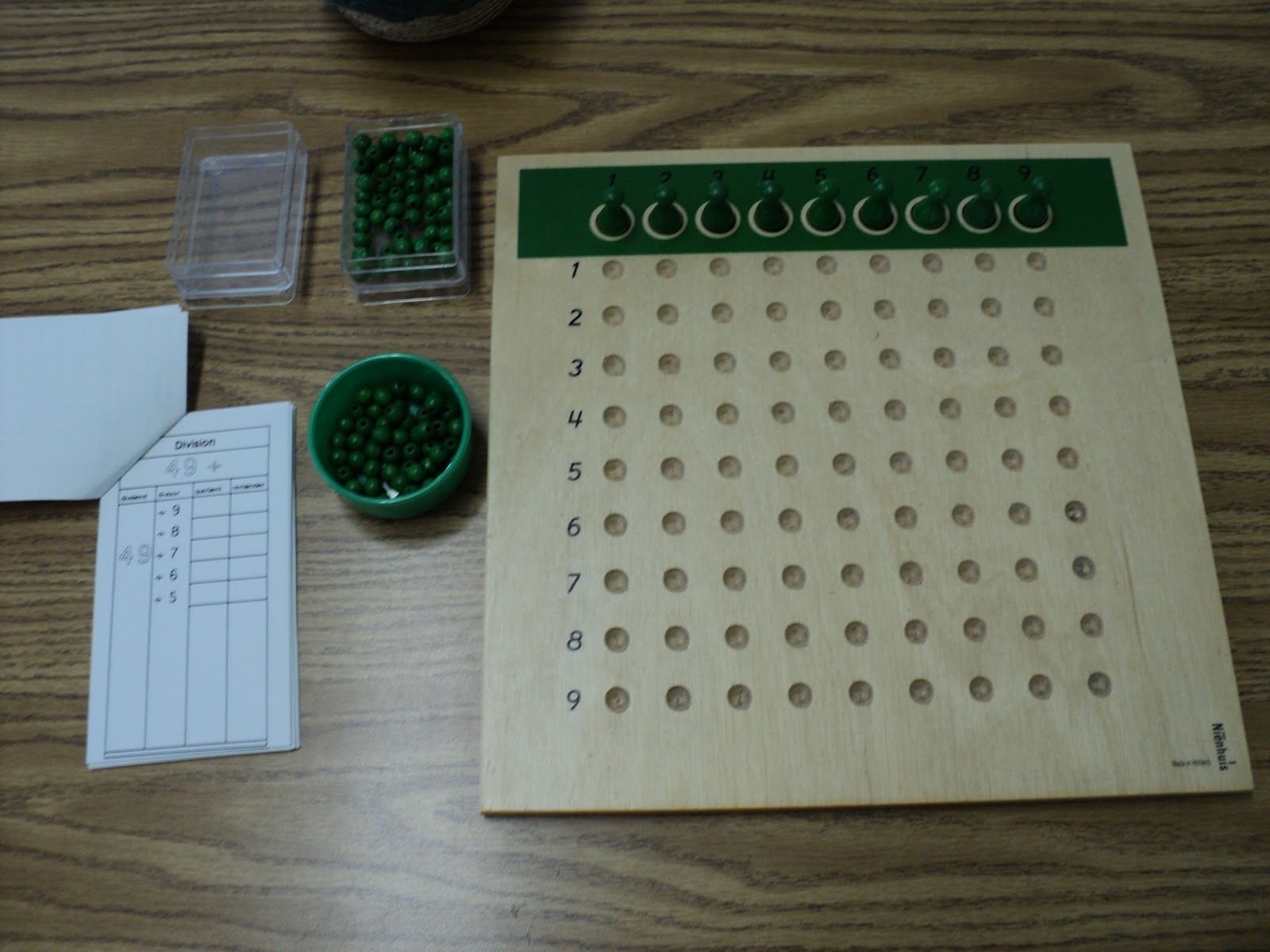 montessori magic Math The Unit Division Board